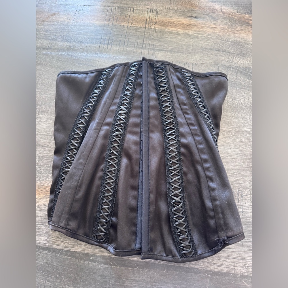 Charlotte Russe Elegant Black Corset Top